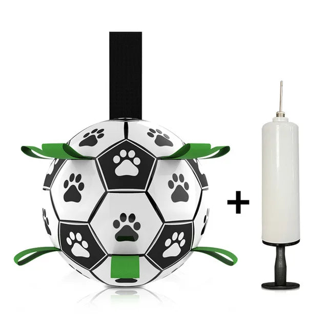 Dog Toy Interactive Pet Football Toys with Grab Tabs Dog Outdoor training Soccer Pet Bite Chew Balls for Dog accessories