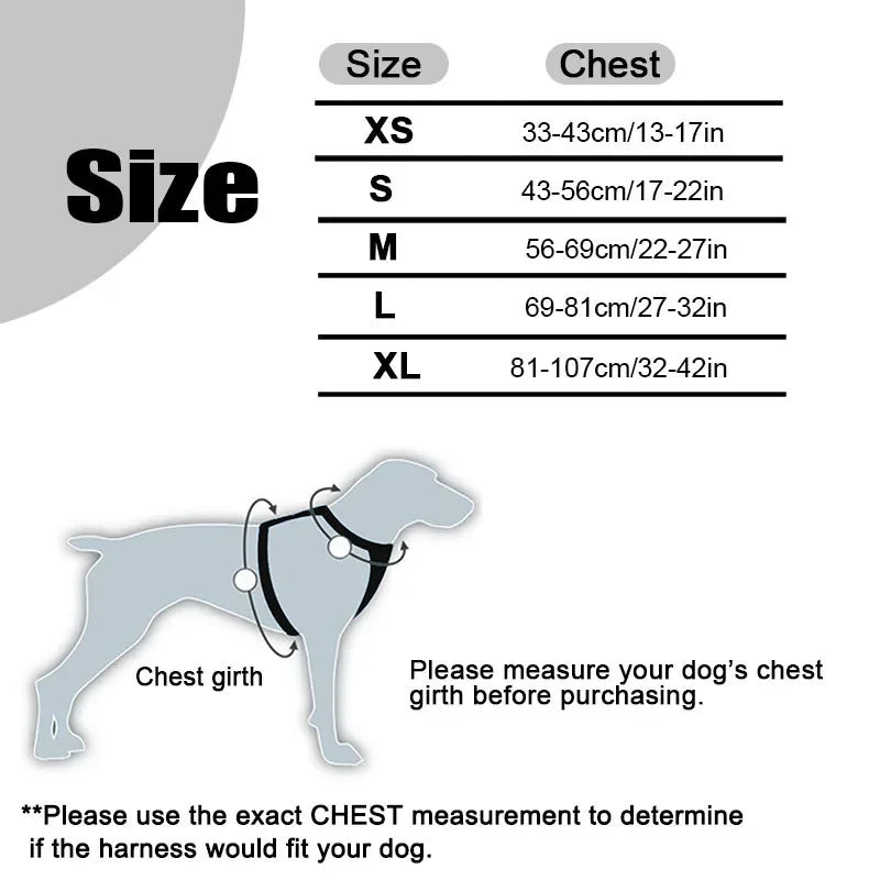 No Pull Dog Harness Vest Nylon Reflective Soft Pet Harness Dog For Small Big Dogs Running Training Belt French Bulldog