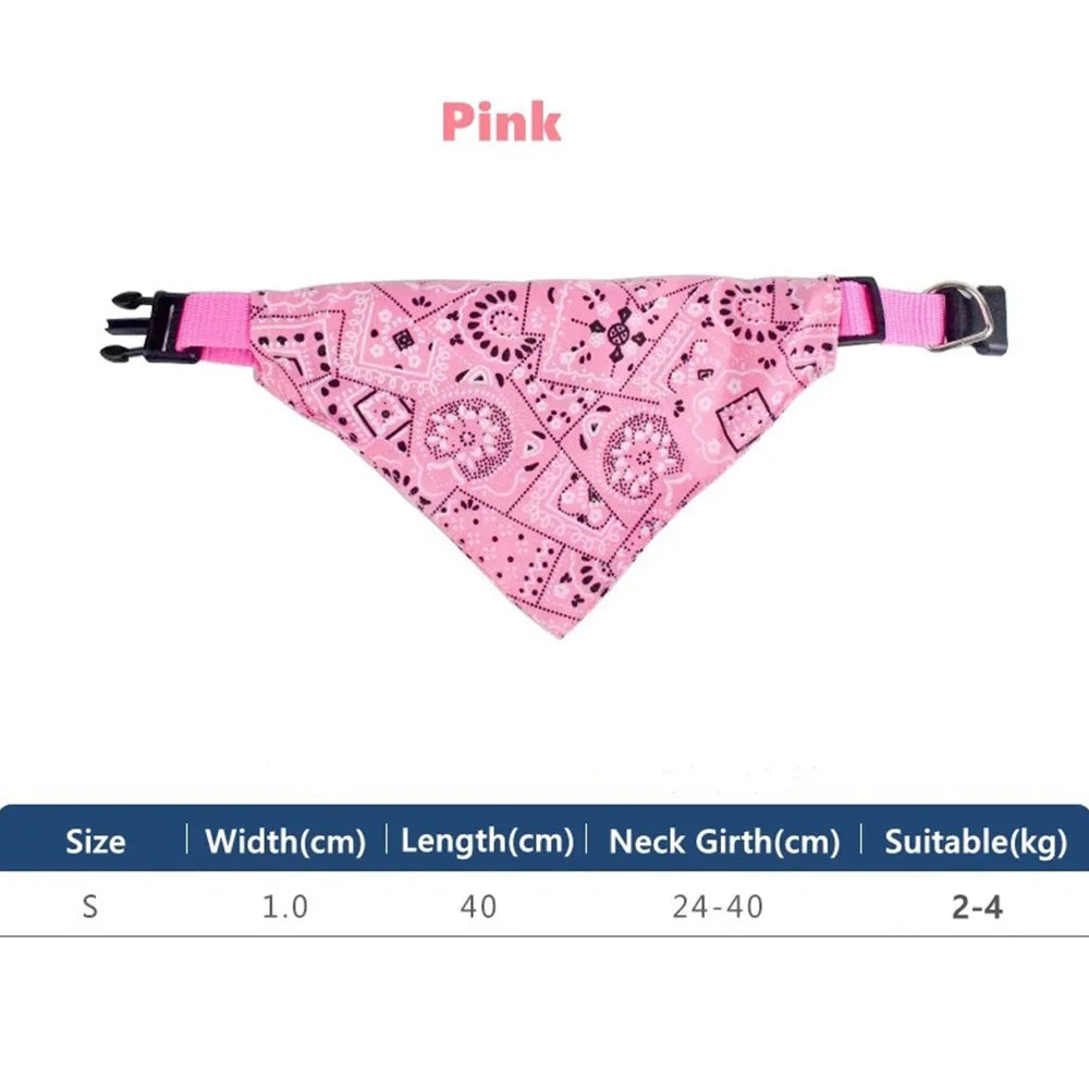 Cat Collar Pet Bibs Adjustable Dog Cat Necktie Pet Triangular Saliva Tie Scarf Dog Bandana Collar Triangle Bib Neckerchief